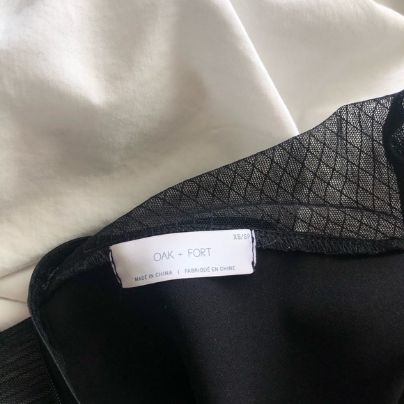 OAK + FORT Black Mesh Mini Dress - Picture 4 of 7